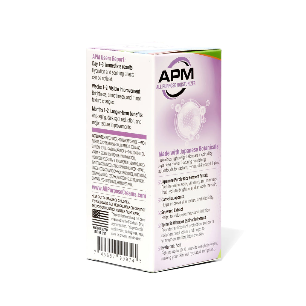 APM Moisturizing Cream with Japanese Purple Rice, Hyaluronic Acid, and Botanical Extracts