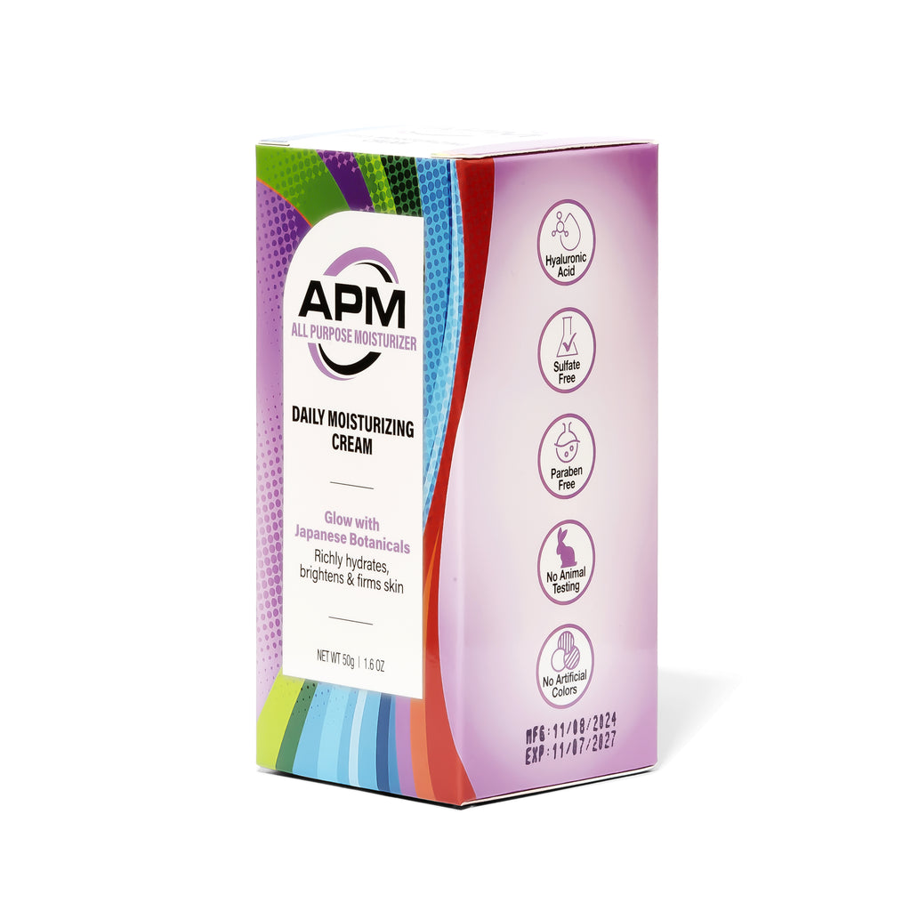 APM Moisturizing Cream with Japanese Purple Rice, Hyaluronic Acid, and Botanical Extracts